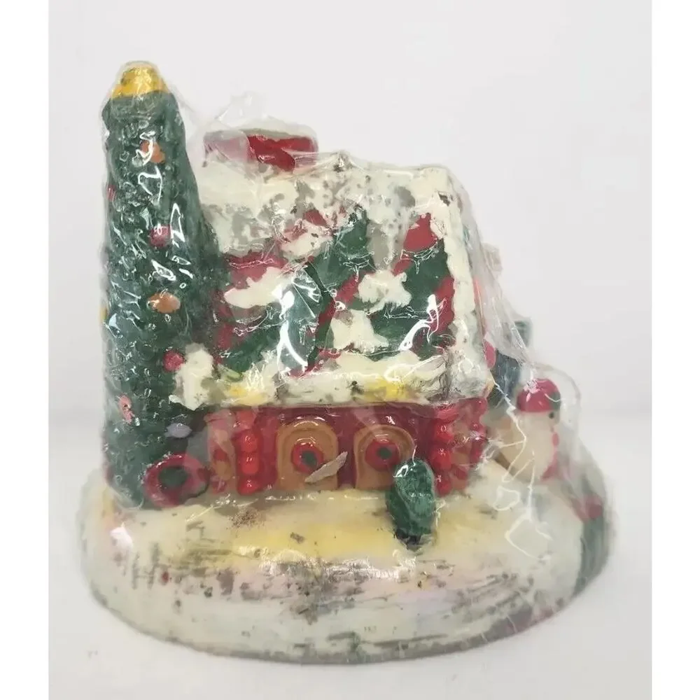 Vintage Wal-Mart Christmas House Candle New‎ in Packaging 4